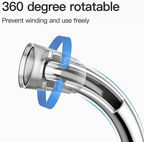10-High Pressure 5 Speed Anti-Winding Chrome Explosion-Proof Handheld Shower Head