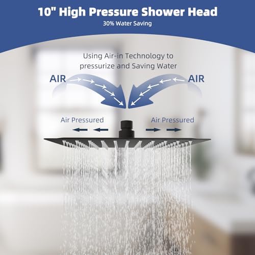 iFealClear 10-Inch Metal Handheld Shower Head