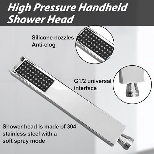 Premium Handheld Metal Shower Chrome