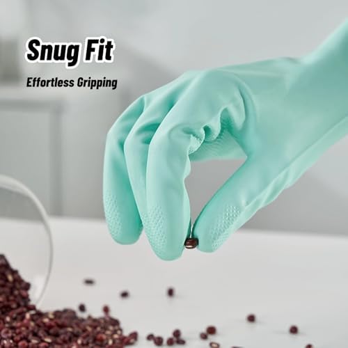 Neglance Medium Dishwashing Gloves with Hanging Loop 3 Pairs