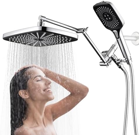 Cuzobro 12 Inch Rainfall Showerhead with Handheld Combo