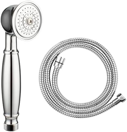 dDanke Brass Handheld Shower Head with Classic Silver Design