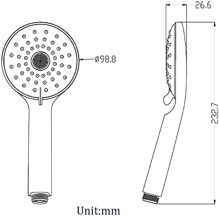 LASEVE Handheld Shower Head with 2 Spray Modes