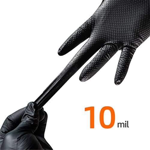 Premium Nitrile Gloves with Diamond Texture for Mechanics Cleaning