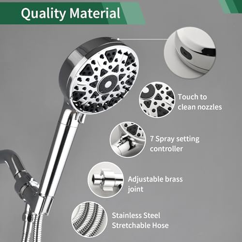 Shamanda 7-Function Shower Faucet Set with Chrome Trim