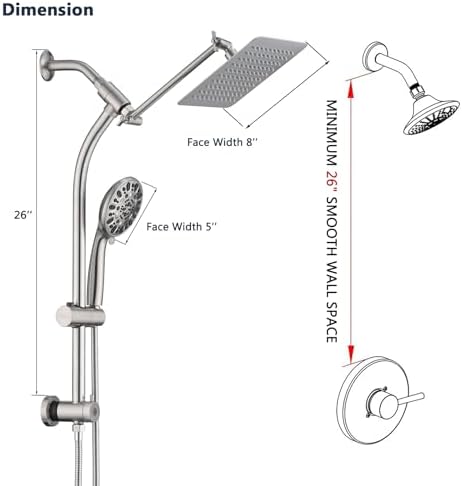 Rainfall 8 Inch Shower Head