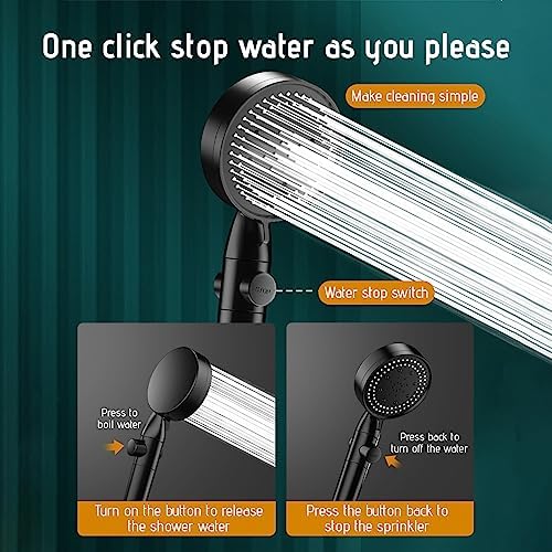 Generic High-Pressure Shower Head 5-Mode Detachable Timer 15GPM 5000PSI