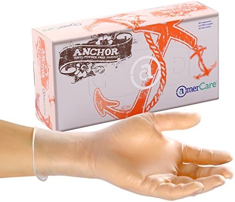 AmerCare Anchor Powder Free Vinyl Gloves