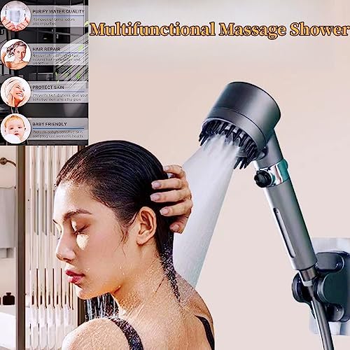 German massage shower with multiple settings and pressure boost