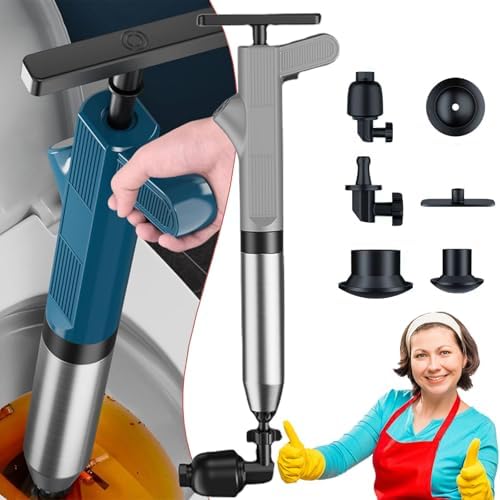 Pneumatic Floor Drain Unclogging Tool Grey