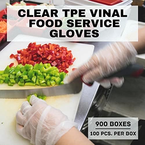 PackagingSuppliesByMail Vinal Cooking Gloves Clear Size X-Large 20 Mil Thick