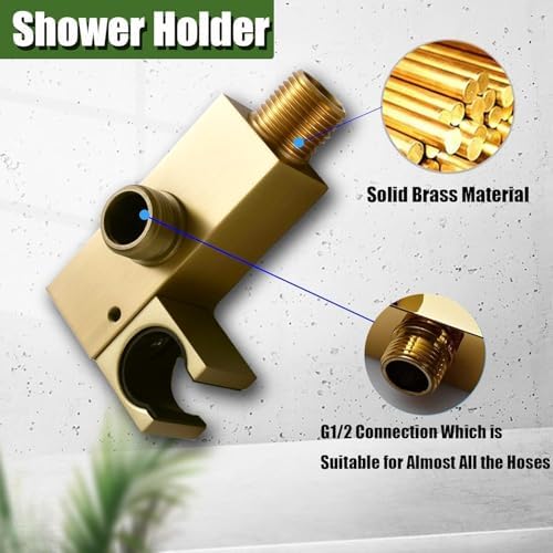 Glide Sensation Bathroom Gold Handheld Shower Wand