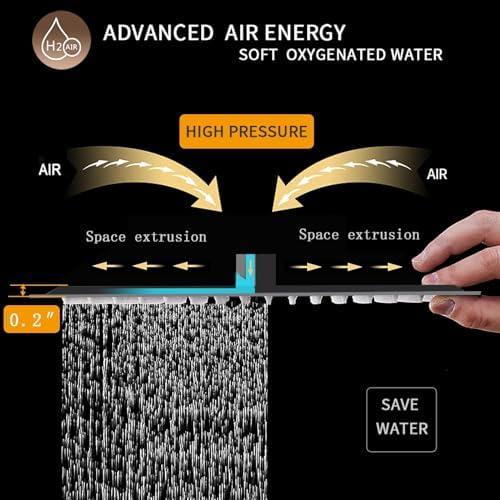 BESy Matte Black Brass Shower Arm with Handheld Spray Combo