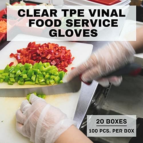 Premium X-Large 2 Mil Clear Vinyl Gloves Latex-Free Durable Comfortable