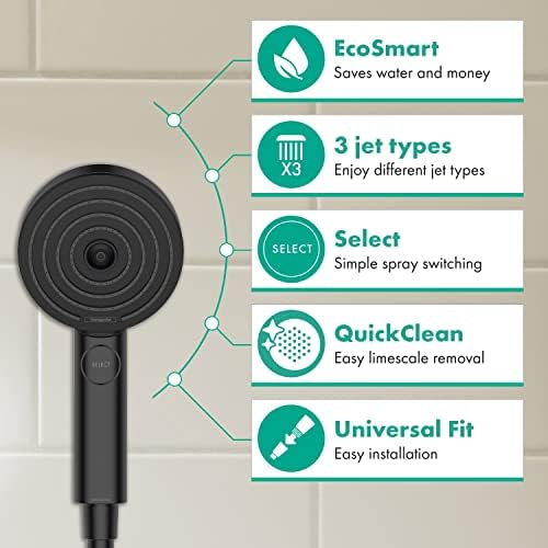 Hansgrohe Pulsify Hand Shower Modern Powerful Smart Handheld Showerhead