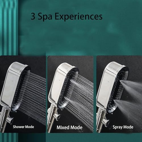 3-Setting Handheld Shower Head with Power Wash