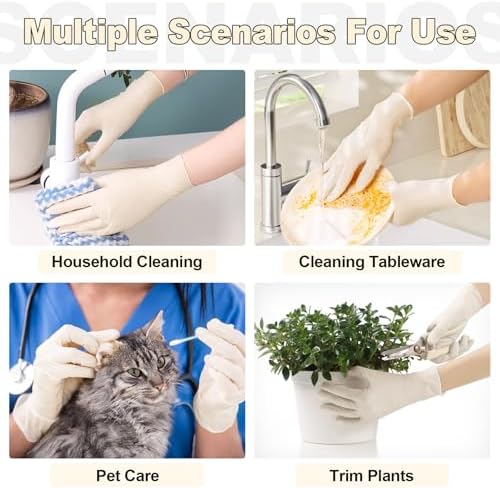 Perfect for Cooking and Cleaning Non-Powder-Free Latex Gloves