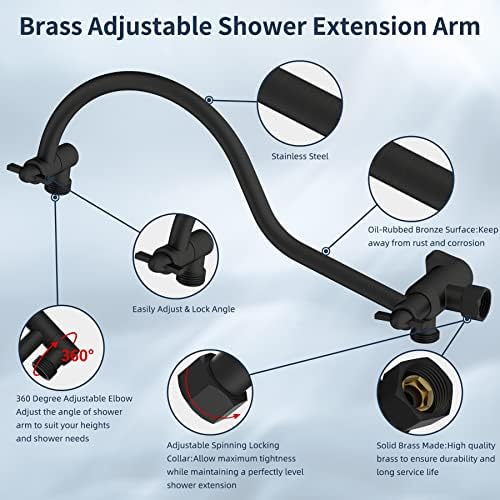 Enjoy Ultimate Relaxation with Hibbent Rainfall Shower Head Combo