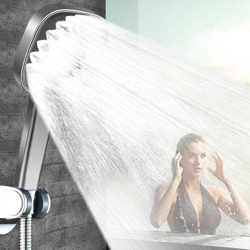 high-pressure showerhead handheld instant pressure increase easy to use low pressure compatible