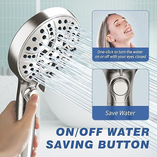 Efficient 8-Mode shower head for hard water by JONKEAN