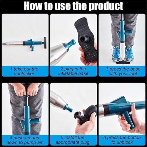 Pneumatic Floor Drain Unclogging Tool