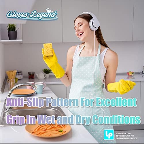 Gloves Legend Large Yellow Reusable Kitchen Gloves