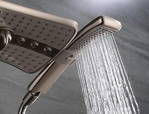 Bright Showers Brushed Nickel Shower Head Combo