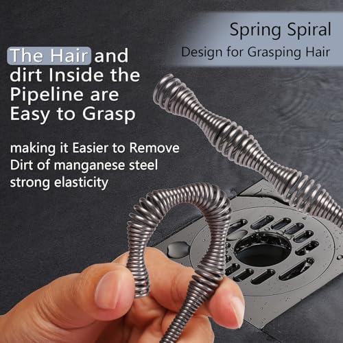 Drain Auger 25FT Flexible Snake Tool Set with Gloves
