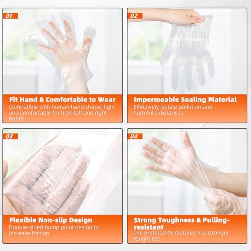 GeneralCare Gloves - Durable Latex Rubber Disposables for Kitchen Beauty