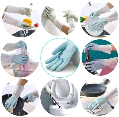 Resin Cleaning Gloves with Silver Wire Mesh Cloths 1