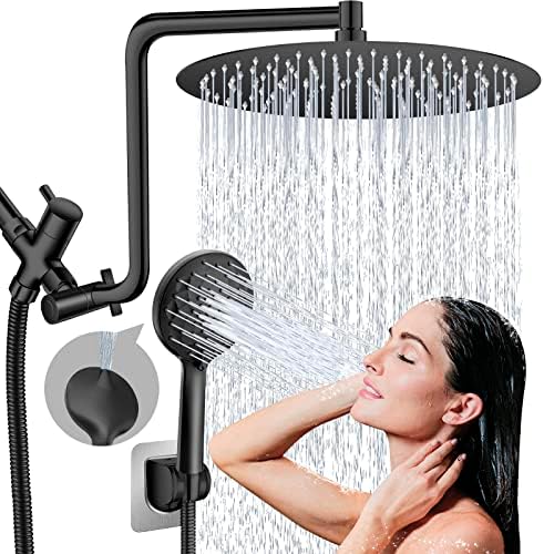 12-inch Rainfall Handheld Shower Combo High Pressure with 6 Spray Modes
