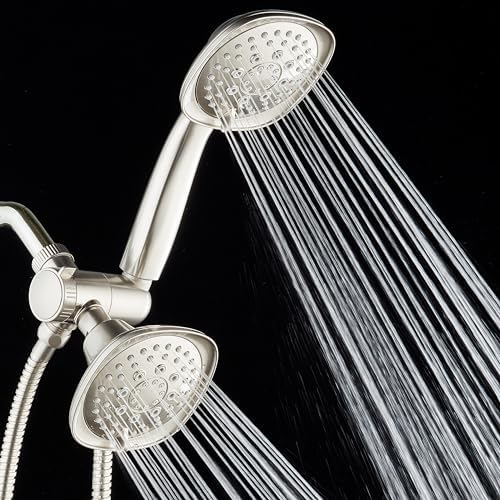 AquaDance Luxury Square 48-Setting High-Pressure Showerhead Combo