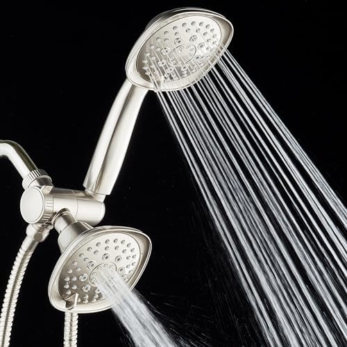 AquaDance Luxury Square 48-Setting High-Pressure Showerhead Combo