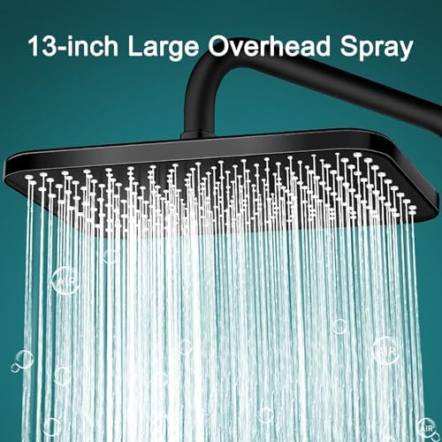 WHYATT 13-inch rainfall shower head and handheld combination Silver
