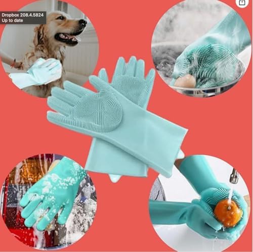Multifunctional Silicone Dishwashing Gloves for Dogs and Household Use