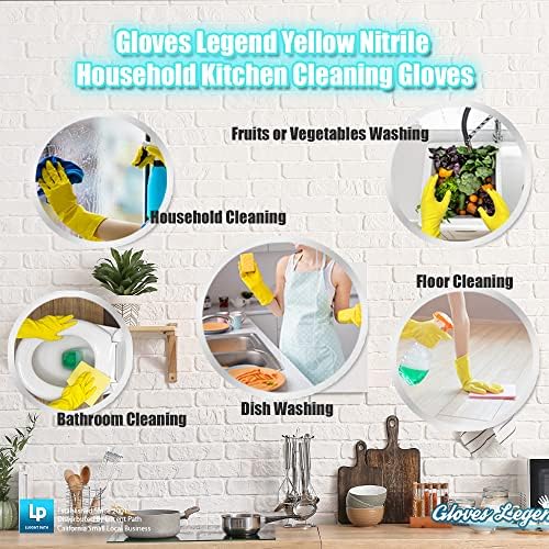 Gloves Legend Yellow Kitchen Gloves - Strong Reusable