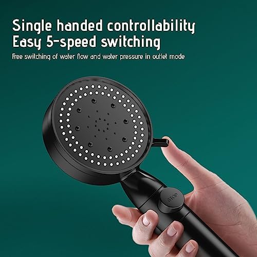 Generic High-Pressure Shower Head 5-Mode Detachable Timer 15GPM 5000PSI