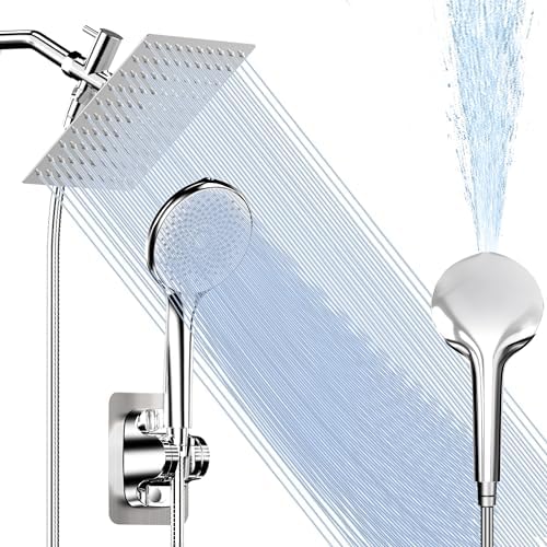 10 Inch Rain Shower Head with Handheld Combo High Pressure Chrome