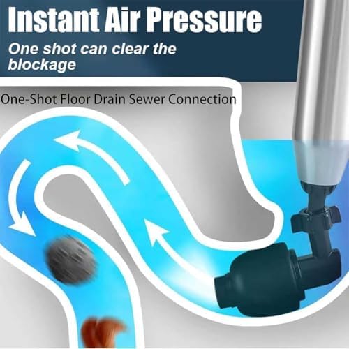 Pneumatic Floor Drain Clogger Eliminator with Barometer
