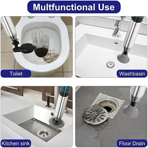 Uxcell Toilet Plunger with Real-Time Barometer