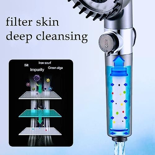 German massage shower with multiple settings and pressure boost
