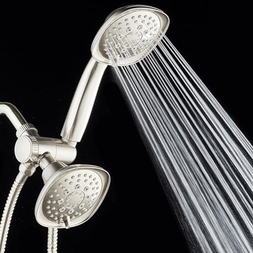AquaDance Luxury Square 48-Setting High-Pressure Showerhead Combo
