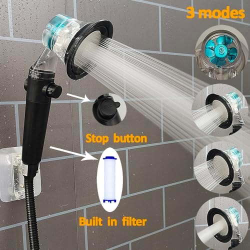 PEKITI Design Propeller Transparent nylon-66 Handheld Shower Head