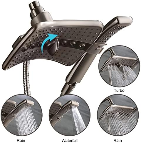 Bright Showers Brushed Nickel Shower Head Combo