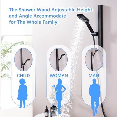 Sturdy Matte Black Tested Shower Head