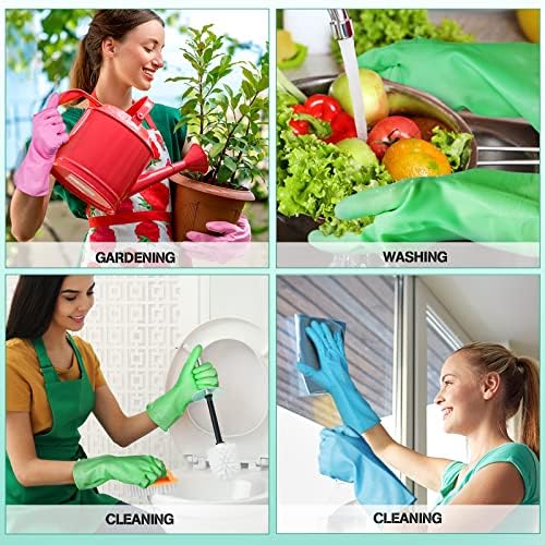 12-Pair Dishwashing Gloves Reusable Cleaning Gloves for Kitchen Bathroom Painting Waterproof