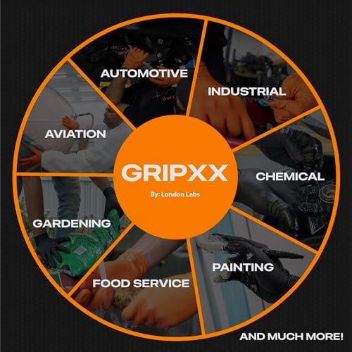 Herkules Grip Heavy Duty Nitrile Gloves 8Mil Orange