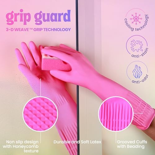 Happy Hands Non-Slip Waterproof Gloves for Cleaning