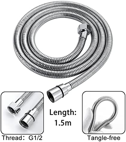 GLYYR Handheld Showerhead Chrome Brass High Pressure