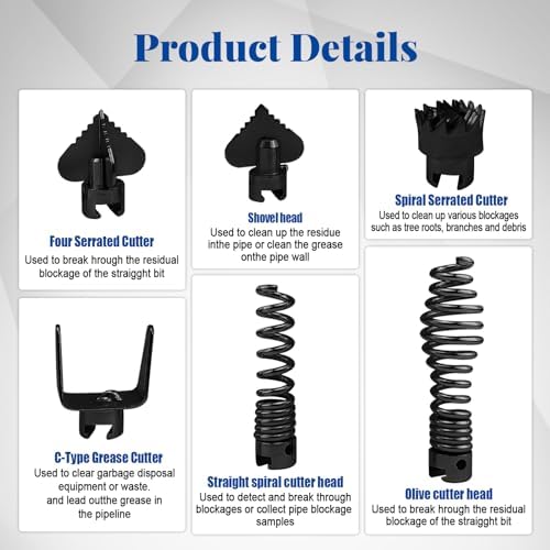 Drain Cleaner Cutter Set